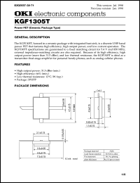 KGF1305T datasheet: Power FET (ceramic package type) KGF1305T