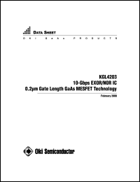 KGL4203 datasheet: 10-Gbps GaAs EXOR/NOR IC KGL4203