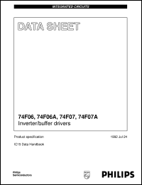 N74F07D datasheet: Inverter/buffer drivers N74F07D