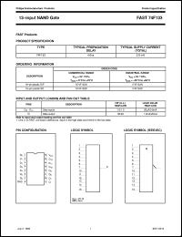 I74F133D datasheet: 13-input NAND Gate I74F133D