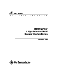 MG63PB32 datasheet: 0.25mm embedded DRAM/Customer Structured Array MG63PB32