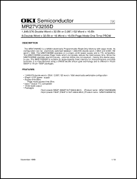 MR27V3255DMB datasheet: 1,048,576-double word x 32bit or 2,097,152-word x 16-bit MR27V3255DMB