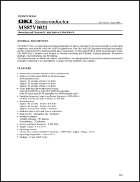 MS87V1021 datasheet: Recording and playback IC with built-in 2-Mbit DRAM MS87V1021