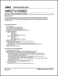 MR27V3266D datasheet: 2M x 16 / 1M x 32 synchronous OTR ROM MR27V3266D