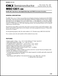 MSC1201-xxGS-2K datasheet: 60-bit VFD tube driver with digital dimming and PWM conversion function MSC1201-xxGS-2K