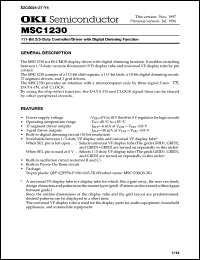 MSC1230GS-2K datasheet: 111-bit 2/3-duty controller/driver with digital dimming function MSC1230GS-2K