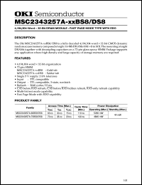 MSC2343257A-60DS8 datasheet: 4,194,304-word x 32-bit DRAM module MSC2343257A-60DS8