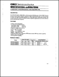 MSC23432A-60DS8 datasheet: 4,194,304-word x 32-bit  DRAM module MSC23432A-60DS8