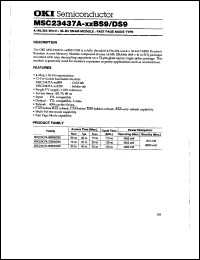 MSC23437A-60BS9 datasheet: 4,194,304-word x 36-bit DRAM module MSC23437A-60BS9