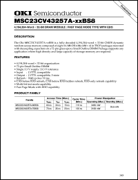 MSC23CV43257A-60BS8 datasheet: 4,194,304-word x 32-bit DRAM module MSC23CV43257A-60BS8