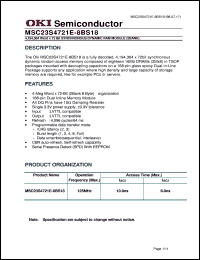 MSC23S4721E-8BS18 datasheet: 4,194,304-word x 72-bit synchronous dynamic RAM module (2bank) MSC23S4721E-8BS18