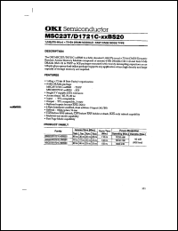 MSC23T1721C-60BS20 datasheet: 1,048,576-word x 72-bit DRAM module MSC23T1721C-60BS20