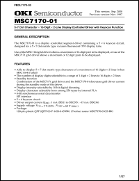 MSC7171GS-K datasheet: 12-bit grid driver MSC7171GS-K