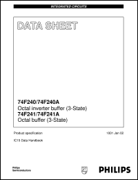 N74F240D datasheet: Octal inverter buffer (3-State); Octal buffer (3-State) N74F240D