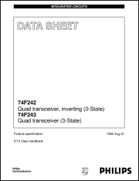 N74F243N datasheet: Quad transceiver, inverting (3-State); Quad transceiver (3-State) N74F243N