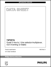 I74F257AN datasheet: Quad 2-line to 1-line selector/multiplexer, non-inverting (3-State) I74F257AN