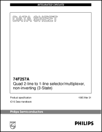 N74F257AN datasheet: Quad 2-line to 1-line selector/multiplexer, non-inverting (3-State) N74F257AN