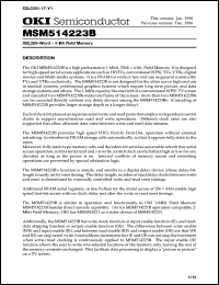 MSM514223B-40RS datasheet: 262,263-word x 4-bit field memory MSM514223B-40RS