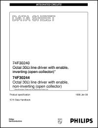 N74F30240N datasheet: Octal 30line driver with enable, non-inverting (open collector) N74F30240N