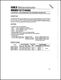 MSM51V17405A-60SJ datasheet: 4,194,304-word x 4-bit dynamic RAM MSM51V17405A-60SJ