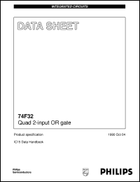 I74F32D datasheet: Quad 2-input OR gate I74F32D