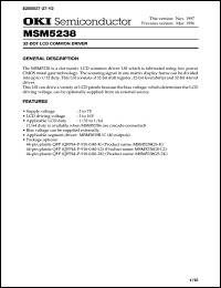 MSM5238GS-K datasheet: 32-dot LCD common driver MSM5238GS-K