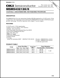 MSM5432128-45GS-K datasheet: 131,072-word x 32-bit dynamic RAM MSM5432128-45GS-K