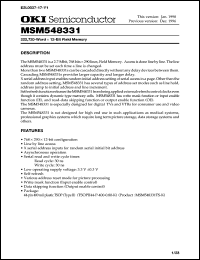 MSM548331TS-K datasheet: 222,720-word x 12-bit field memory MSM548331TS-K