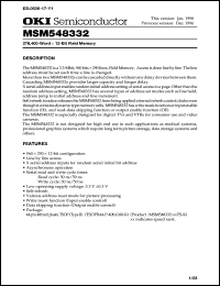 MSM548332TS-K datasheet: 278,400-word x 12-bit field memory MSM548332TS-K