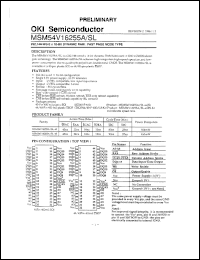 MSM54V16255A-45TS-K datasheet: 262,144-word x 16-bit dynamic RAM MSM54V16255A-45TS-K