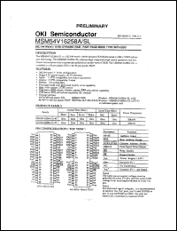 MSM54V16258A-40JS datasheet: 262,144-word x 16-bit dynamic RAM MSM54V16258A-40JS