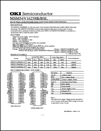 MSM54V16258B-40JS datasheet: 262,144-word x 16-bit dynamic RAM MSM54V16258B-40JS