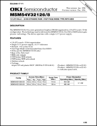 MSM54V32126-50GS-K datasheet: 131,072-word x 32-bit dynamic RAM MSM54V32126-50GS-K