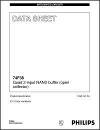 N74F38D datasheet: Quad 2-input NAND buffer (open collector) N74F38D