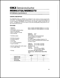 MSM6378A datasheet: OTR ROM built-in voice synthesis IC MSM6378A
