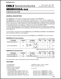 MSM6596A-xxxJS datasheet: 2-Mbit serial voice ROM MSM6596A-xxxJS