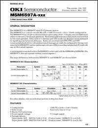 MSM6597A-xxxGS-K datasheet: 3-Mbit serial voice ROM MSM6597A-xxxGS-K