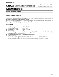 MSM6599BGS-K datasheet: 80-dot segment driver MSM6599BGS-K