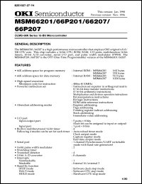 MSM66P207-xxxSS datasheet: OLMS-66K series 16-bit microcontroller MSM66P207-xxxSS