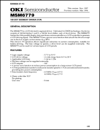 MSM6779 datasheet: 160-dot segment driver (TCP) MSM6779