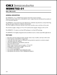 MSM6782-01RS datasheet: Real time clock MSM6782-01RS