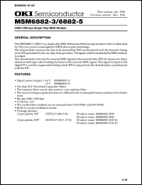 MSM6882-5RS datasheet: 2400/1200 bps single chip MSK modem MSM6882-5RS