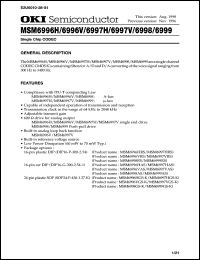 MSM6996VAS datasheet: Single chip CODEC MSM6996VAS