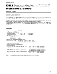 MSM7508BRS datasheet: Single rail CODEC MSM7508BRS