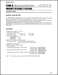 MSM7509BRS datasheet: Single rail CODEC MSM7509BRS