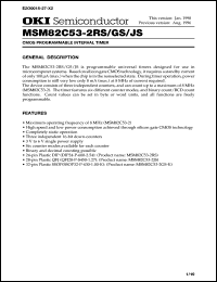 MSM82C53-2GS-K datasheet: CMOS programmable interval timer MSM82C53-2GS-K