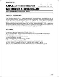 MSM82C54-2RS datasheet: CMOS programmable interval timer MSM82C54-2RS