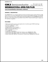 MSM82C55A-2RS datasheet: CMOS programmable peripheral interface MSM82C55A-2RS