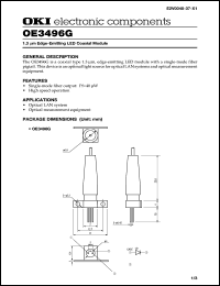 OE3496G datasheet: Edge-emitting LED coaxal module OE3496G