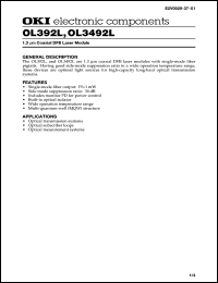 OL392L datasheet: Coaxial DFB laser module OL392L